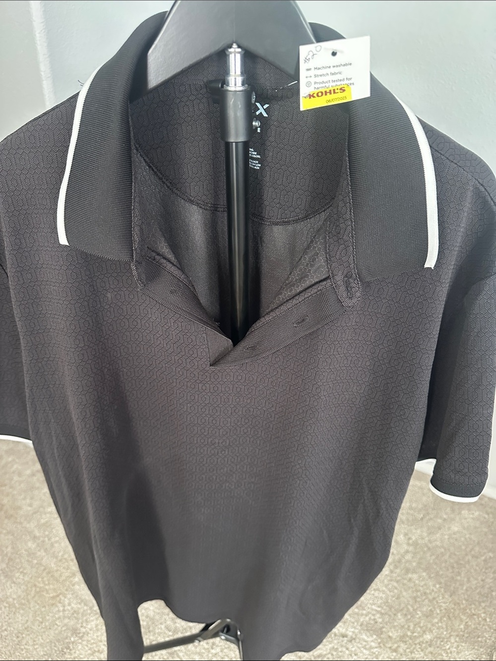 Apt. 9 Black Polo with White Trim